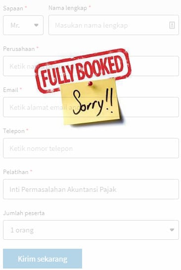 sorry fully booked
